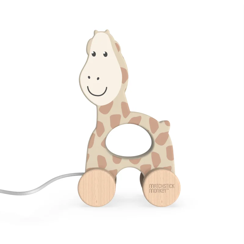 Matchstick Monkey Pull Along Animal люлееща се играчка Giraffe - За деца - Сравни цени от 1 магазин с безплатна доставка