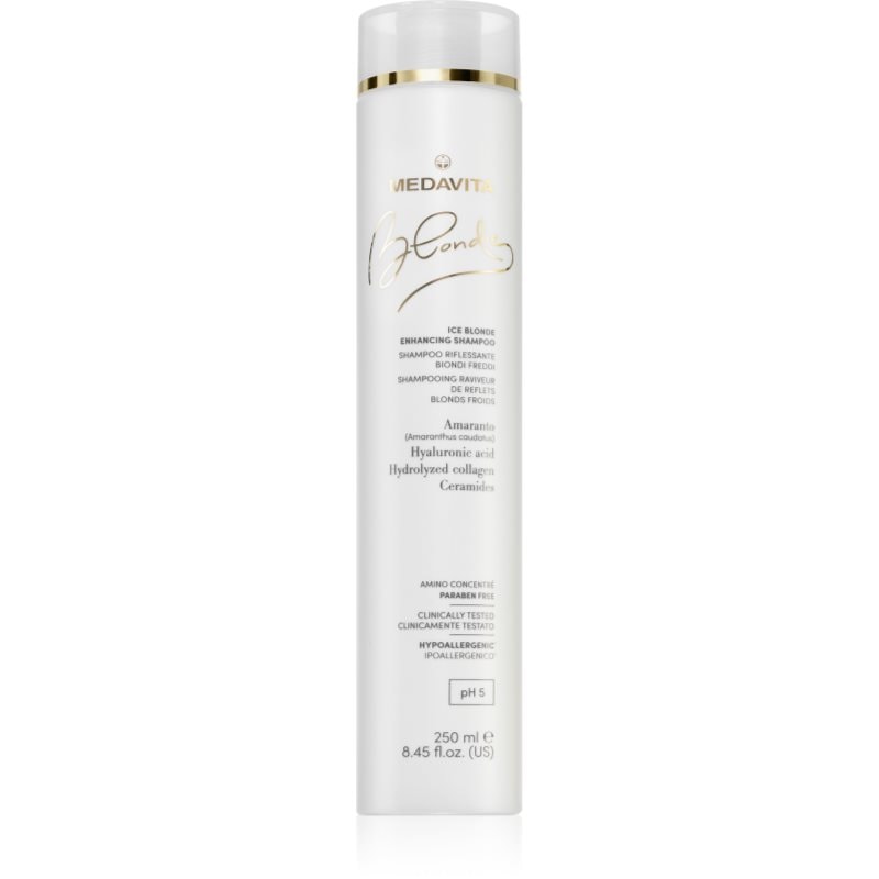 Medavita Medavita Blondie Ice Blonde Enhancing Shampoo шампоан за студени руси нюанси - Унисекс парфюм 250мл - Сравни цени от 1 магазин с безплатна доставка