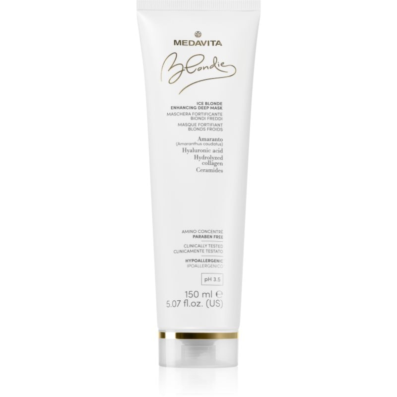 Medavita Medavita Blondie Ice Blonde Enhacing Deep Mask дълбоко подхранваща маска за студени руси - Унисекс парфюм 150мл - Сравни цени от 1 магазин с безплатна доставка