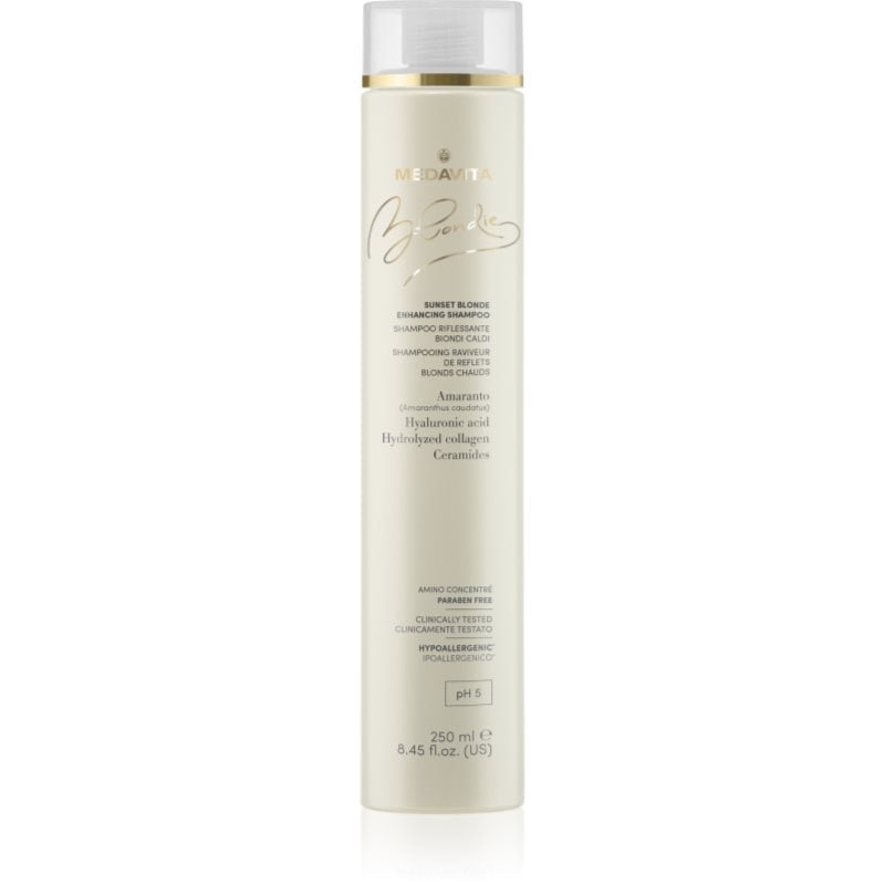 Medavita Blondie Sunset Blonde Enhancing Shampoo шампоан за руса коса за подчертаване на цвета на косата