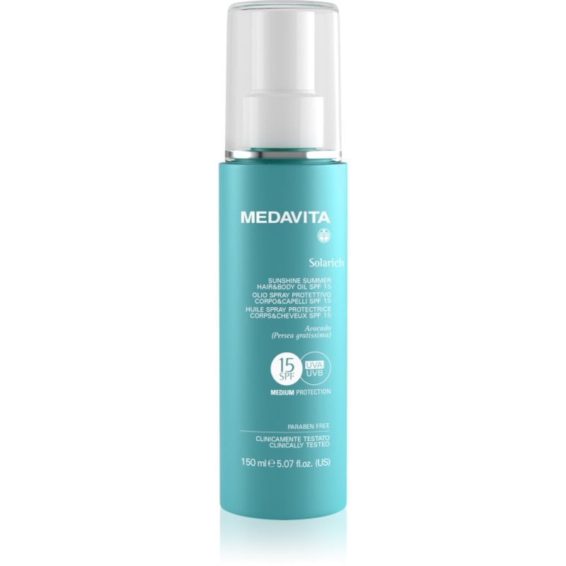 Medavita Solarich Sunshine Summer Hair & Body Oil защитно масло за тяло и коса SPF 15