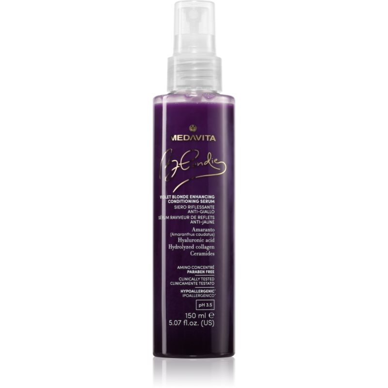 Medavita Blondie Violet Blonde Enhancing Serum разхубавяващ серум за ядисана коса - Грижа за коса - Сравни цени от 1 магазин с безплатна доставка