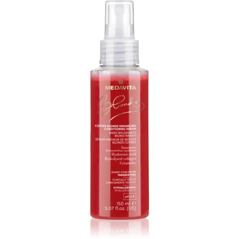 Medavita Blondie Copper Blonde Enhancing Serum разхубавяващ серум за ядисана коса - Грижа за коса - Сравни цени от 1 магазин с безплатна доставка