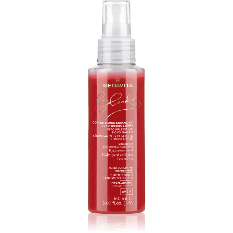 Medavita Blondie Copper Blonde Enhancing Serum разхубавяващ серум за ядисана коса - Грижа за коса - Сравни цени от 1 магазин с безплатна доставка