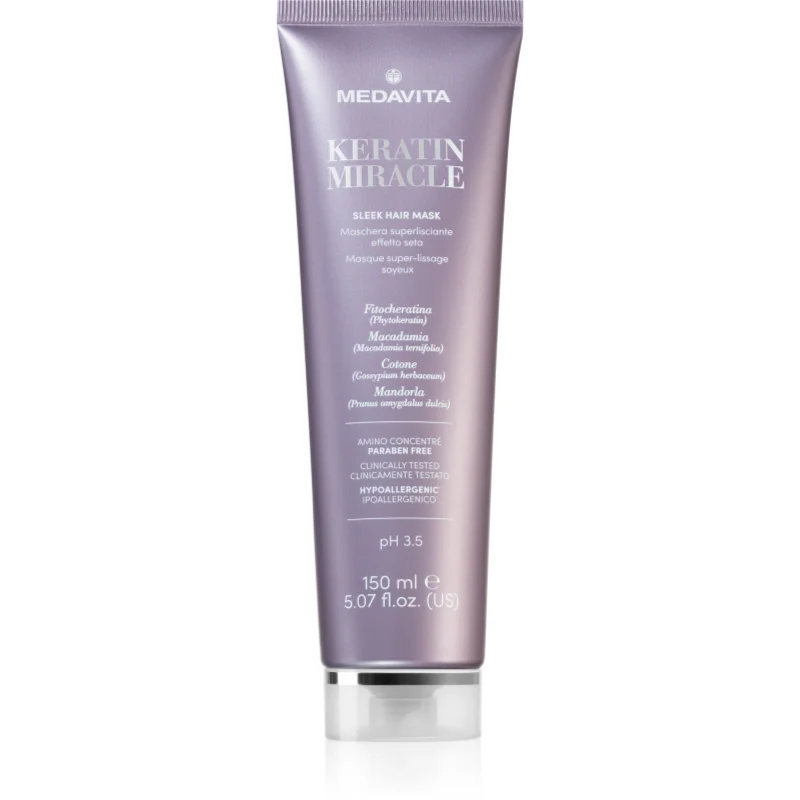 Medavita Keratin Miracle Sleek Hair Mask овлажняваща и изглаждаща маска