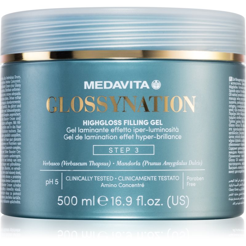 Medavita Glossynation Highgloss Filling Gel гел за коса laminovací gel se zrcadlovým efektem - Грижа за коса - Сравни цени от 1 магазин с безплатна доставка