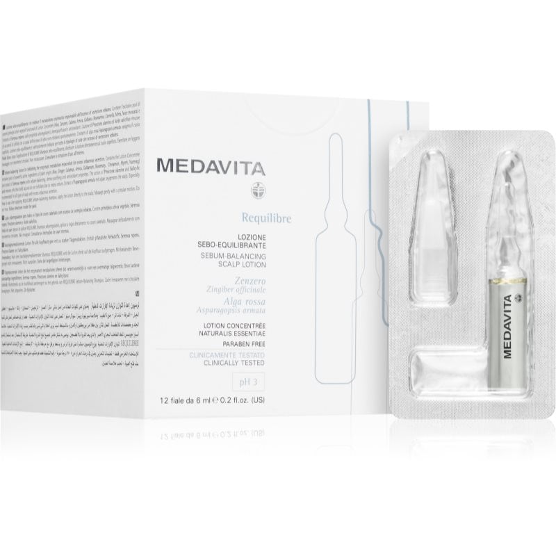 Medavita Requilibre Sebum-Balancing Scalp Lotion серум за коса за мазна кожа на скалпа 12x