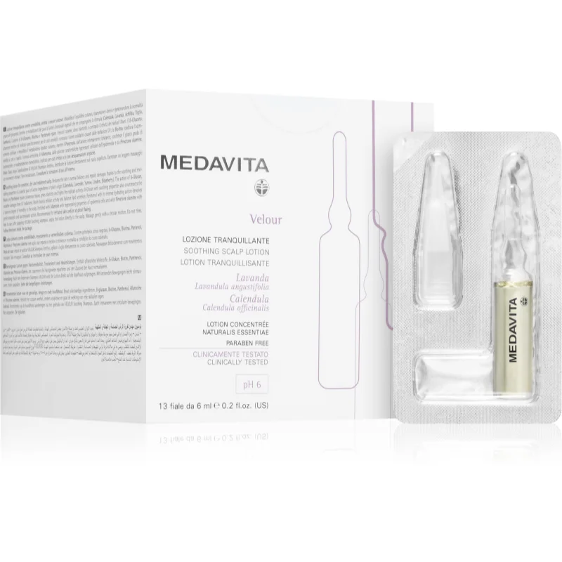 Medavita Velour Soothing Scalp Lotion интензивна изглаждаща грижа За коса 12x