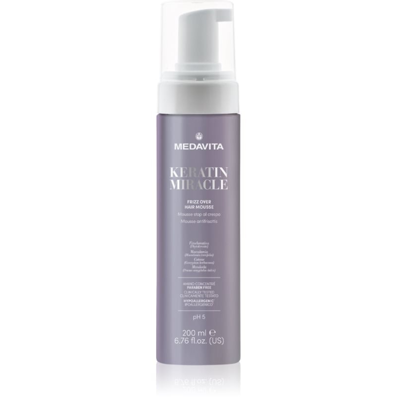 Medavita Keratin Miracle Frizz Over Hair Mousse стилизираща пяна За коса - Грижа за коса - Сравни цени от 1 магазин с безплатна доставка