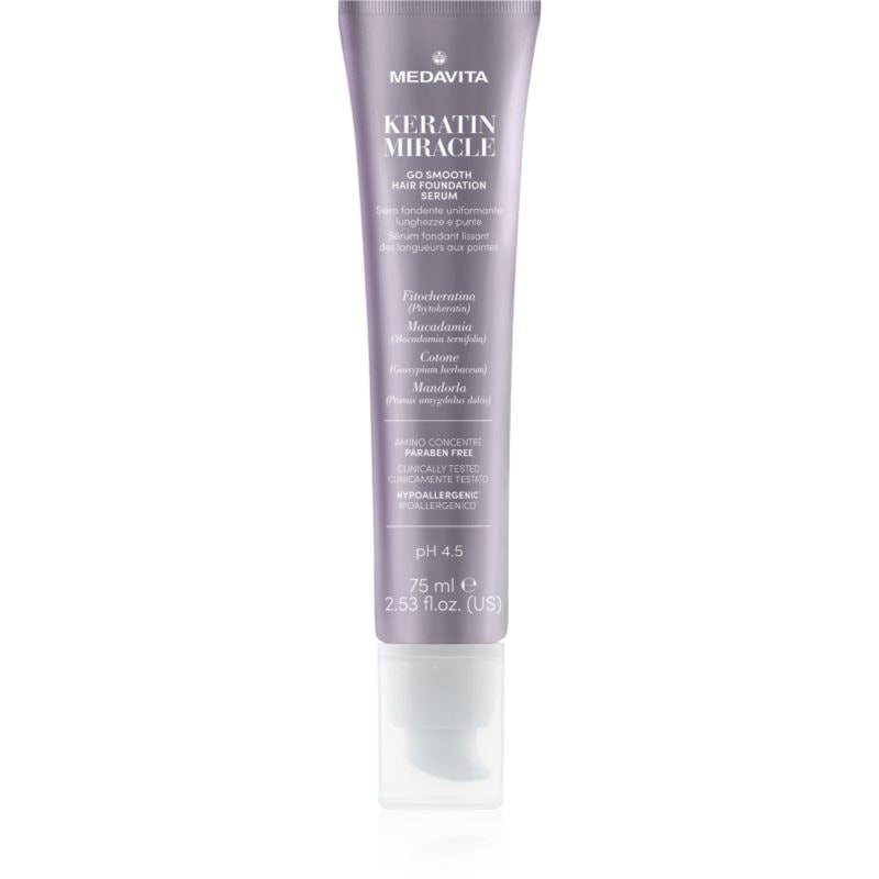 Medavita Keratin Miracle Go Smooth Hair Foundation Serum активен серум за цъфтяща коса - Грижа за коса - Сравни цени от 1 магазин с безплатна доставка