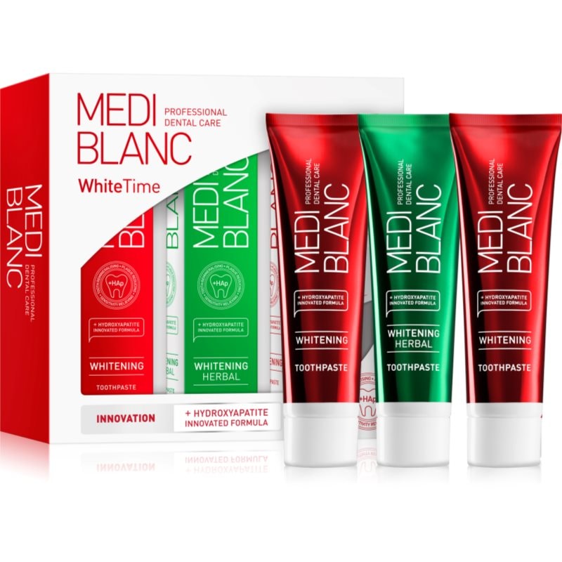 MEDIBLANC Dental Care White Time Set Комплект за дентална грижа за искрящи бели зъби 3x - Комплект - Сравни цени от 1 магазин с безплатна доставка