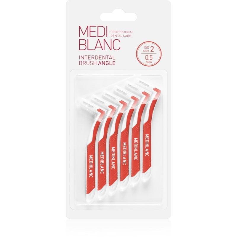 MEDIBLANC Interdental Pick-brush Angle междузъбна четка 0,5 mm Red