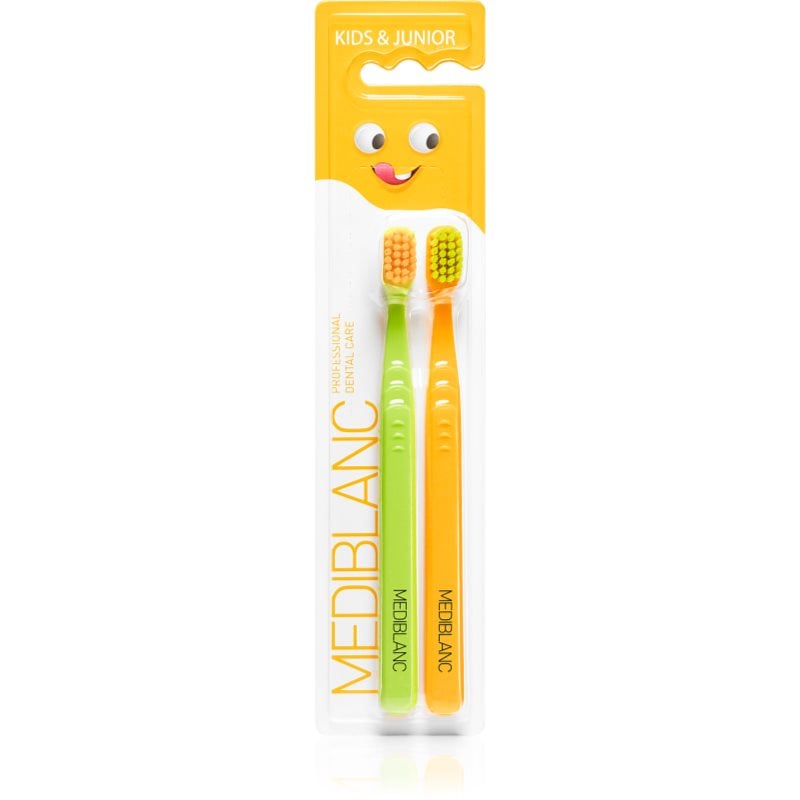 MEDIBLANC KIDS & JUNIOR Ultra Soft четка за зъби за деца ултра софт Green, Orange