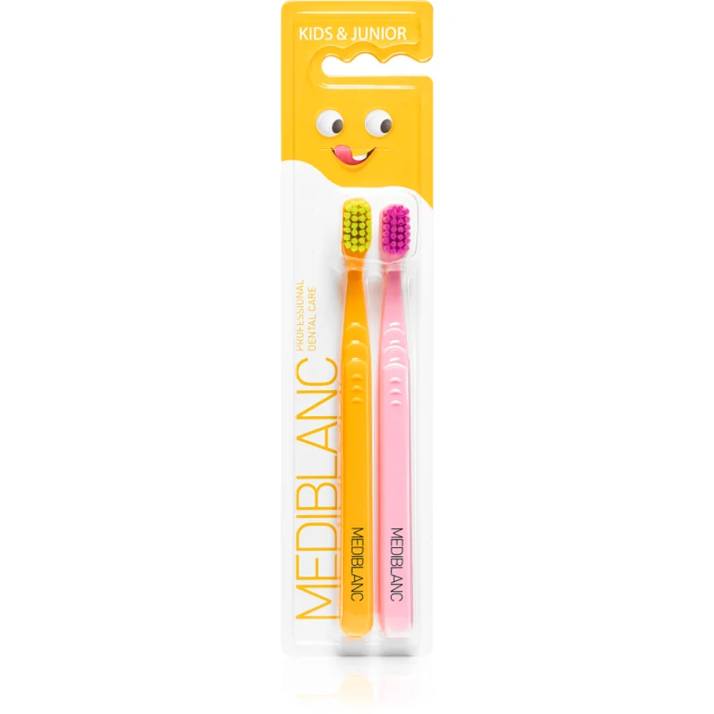 MEDIBLANC KIDS & JUNIOR Ultra Soft четка за зъби за деца ултра софт Orange, Pink