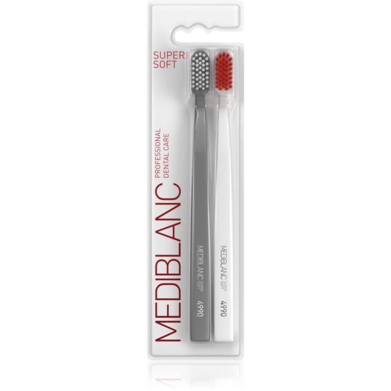 MEDIBLANC 4990 Super Soft четки за зъби супер софт Grey, White - Грижа за зъбите - Сравни цени от 1 магазин с безплатна доставка