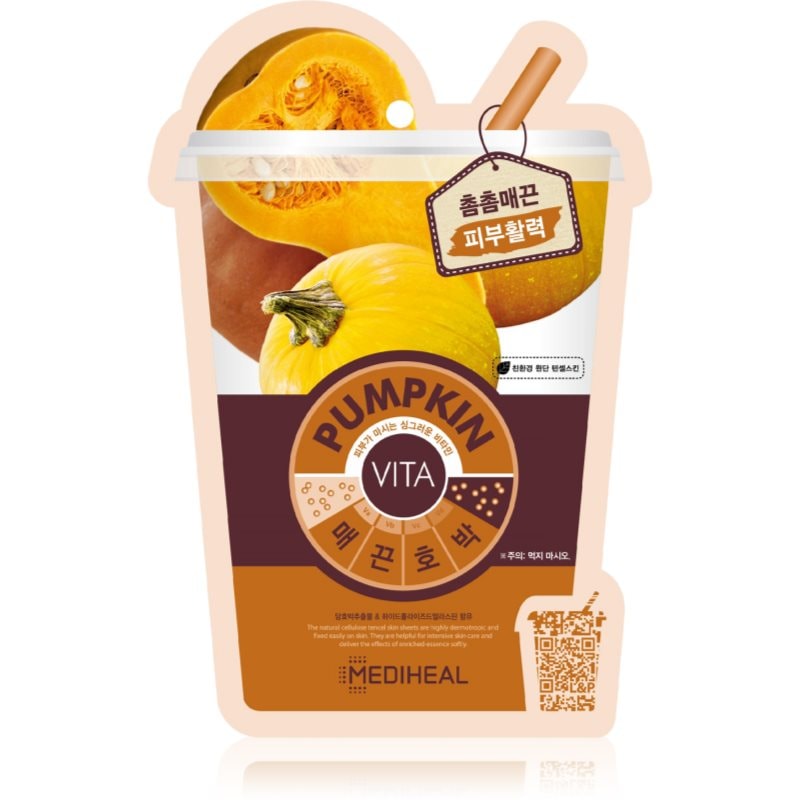 MEDIHEAL Vita Mask Pumpkin подхранваща платнена маска с лифтинг ефект - Грижа за лице - Сравни цени от 1 магазин с безплатна доставка