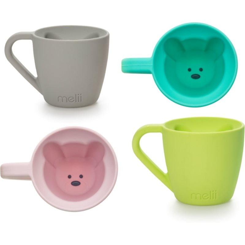 Melii Silicone Bear Mug чаша Blue & Mint 2x