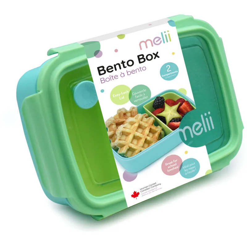 Melii Bento Box кутия за закуска Blue, Mint, Lime - За деца - Сравни цени от 1 магазин с безплатна доставка