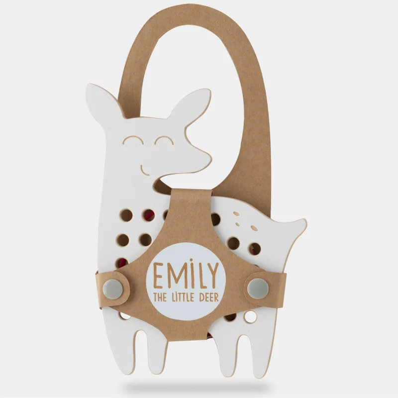 Milin Big Wooden Lacing Toy Little Deer Emily играчка за подреждане 18 cm x 13 cm x 0,7 cm - За деца - Сравни цени от 1 магазин с безплатна доставка
