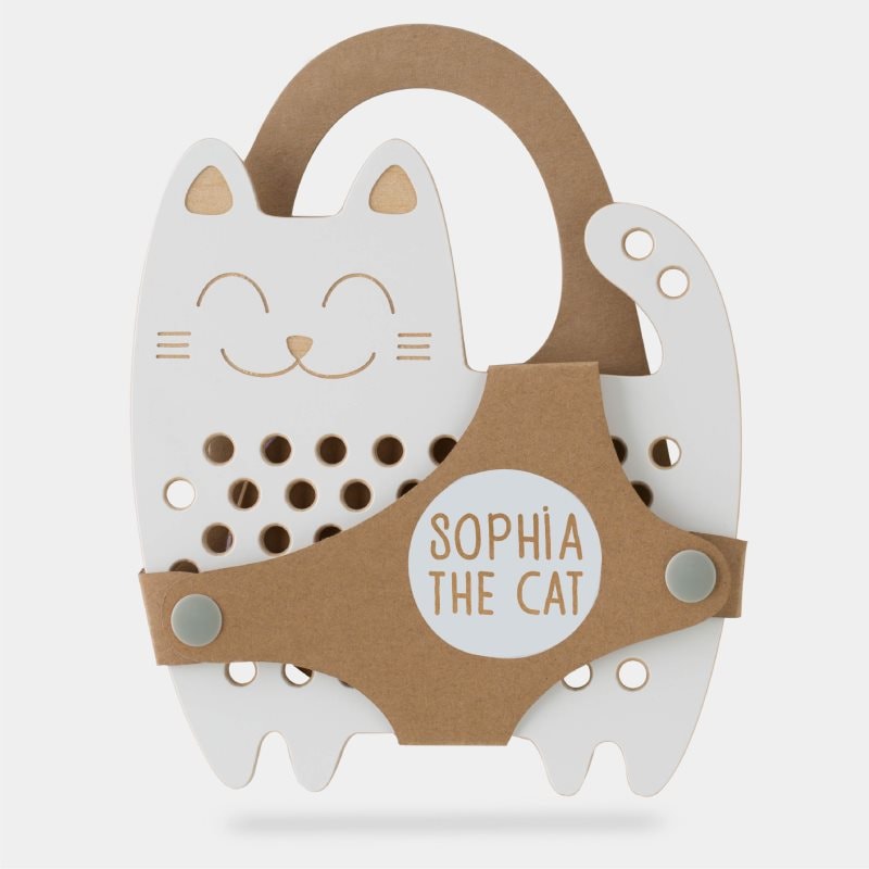 Milin Big Wooden Lacing Toy Cat Sophia играчка за подреждане 17 cm x 16 cm x 0,7 cm - За деца - Сравни цени от 1 магазин с безплатна доставка
