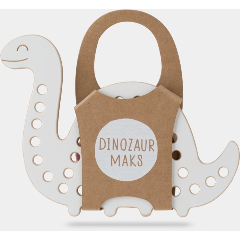 Milin Big Wooden Lacing Toy Dinosaur Max играчка за подреждане 18,5 cm x 11 cm x 0,7 cm