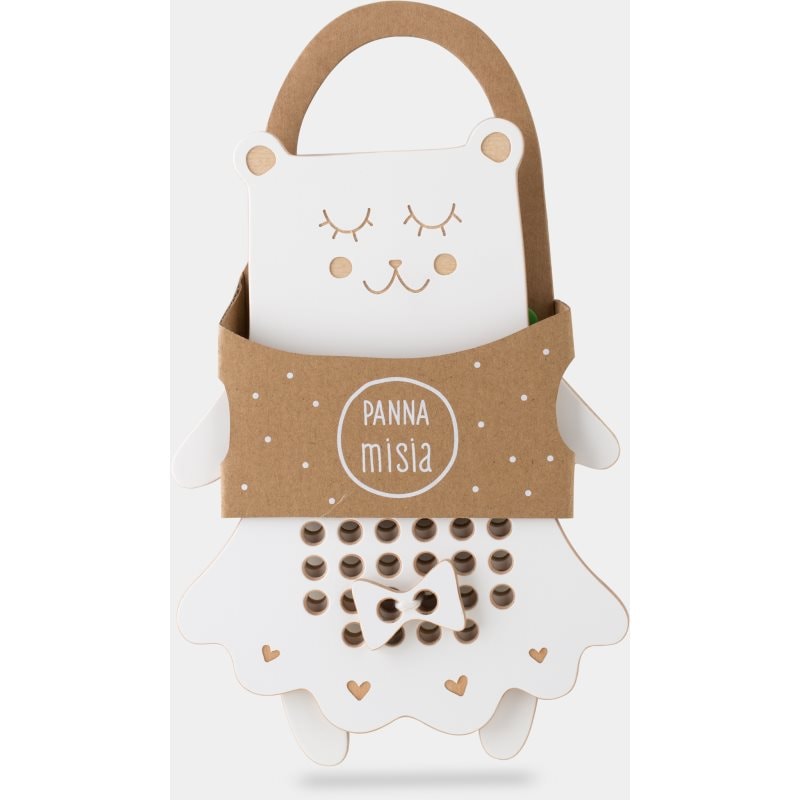 Milin Wooden Lacing Toy Mrs. Teddy играчка за подреждане 22 cm x 16 cm x 0,7 cm - За деца - Сравни цени от 1 магазин с безплатна доставка