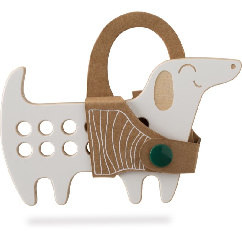 Milin Small Wooden Lacing Toy Daschund играчка за подреждане 8 cm x 13 cm x 0,7 cm - За деца - Сравни цени от 1 магазин с безплатна доставка