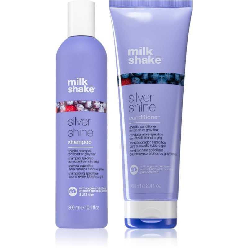 milk_shake® Silver Shine шампоан и балсам неутрализиращ жълтеникавите оттенъци