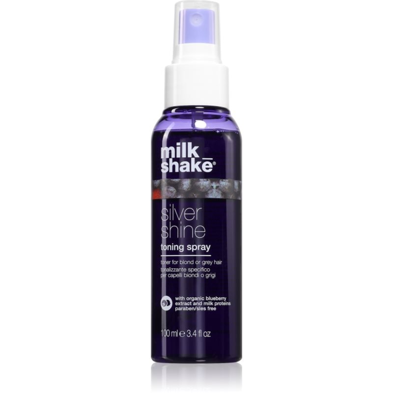 milk_shake® Silver Shine Toning Spray тониращ спрей за руса и сива коса - Грижа за коса - Сравни цени от 1 магазин с безплатна доставка