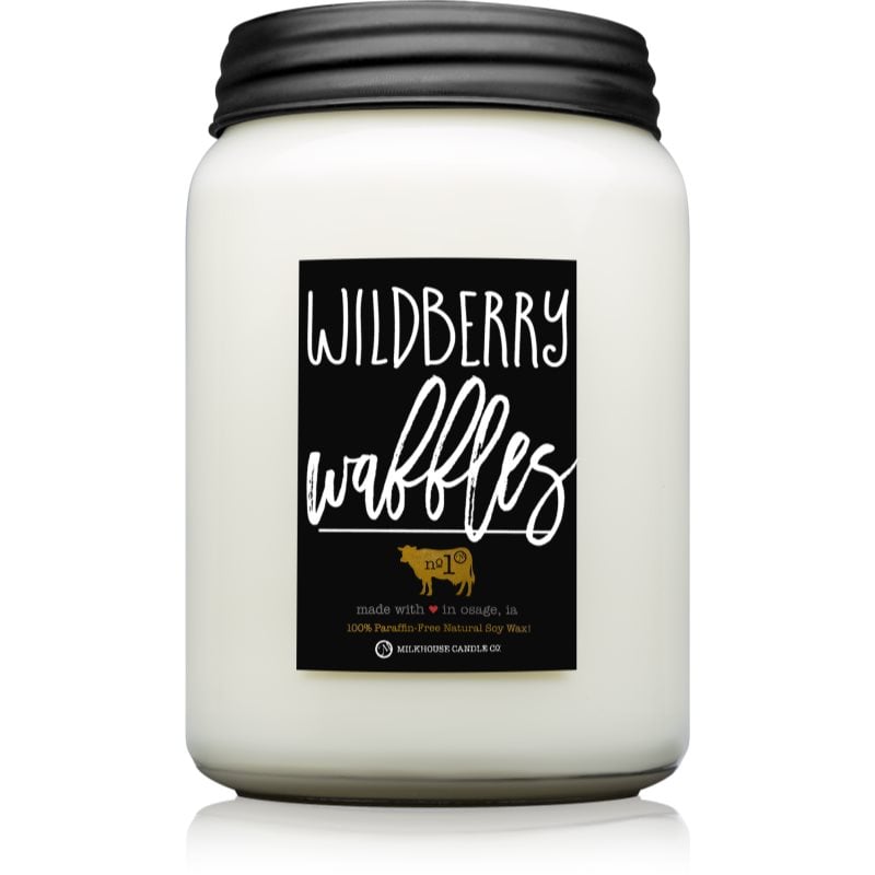 Milkhouse Candle Co. Farmhouse Wildberry Waffles ароматна свещ Mason Jar 737 гр.