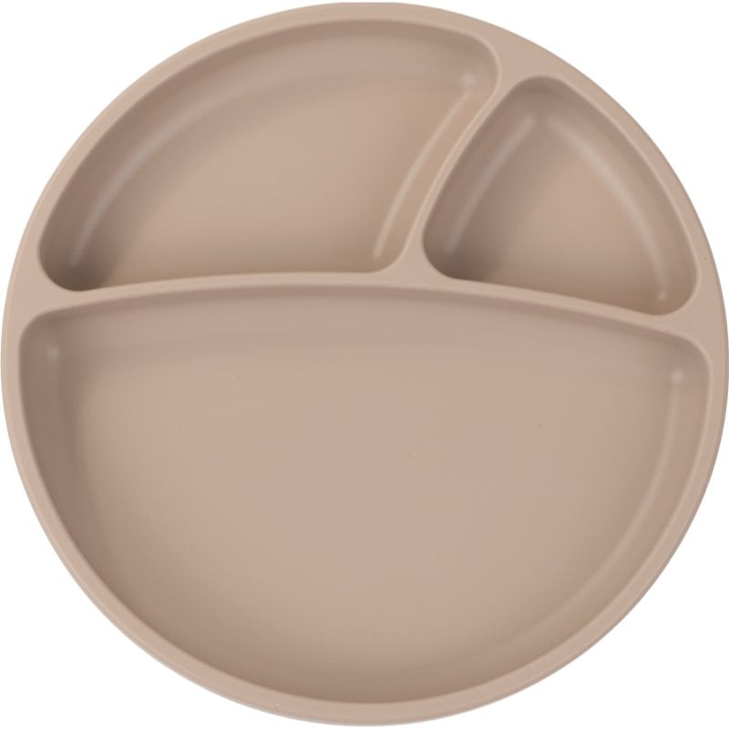 Minikoioi Puzzle Plate Bubble Beige разделена чиния с вендуза Bubble Beige