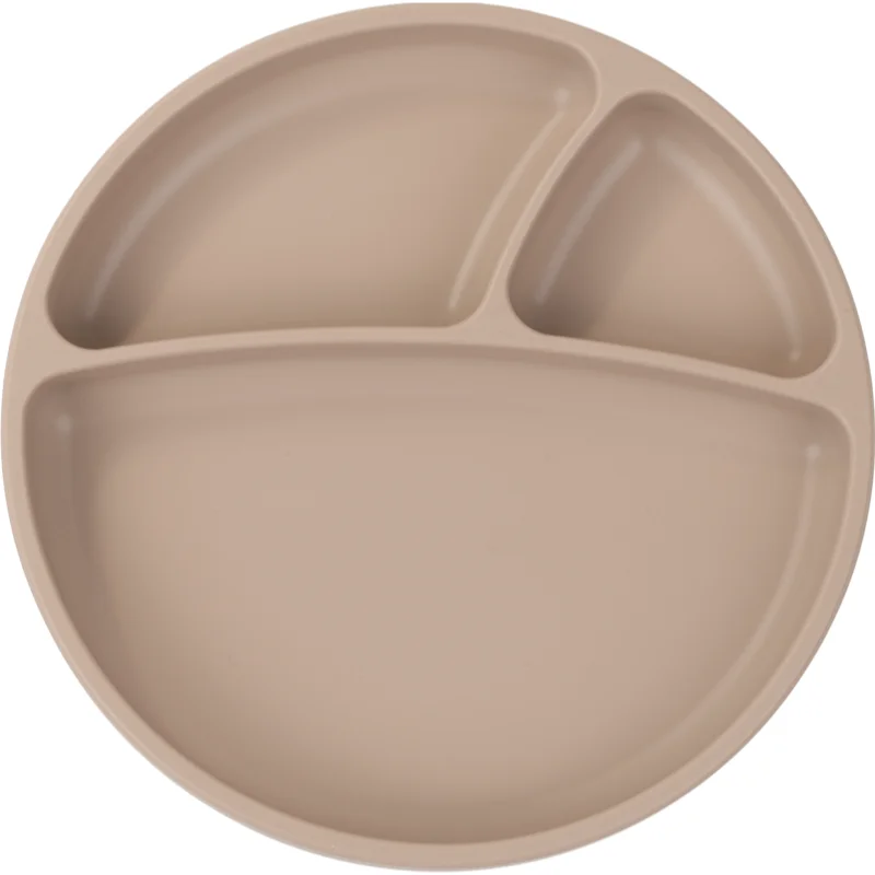 Minikoioi Puzzle Plate Bubble Beige разделена чиния с вендуза Bubble Beige