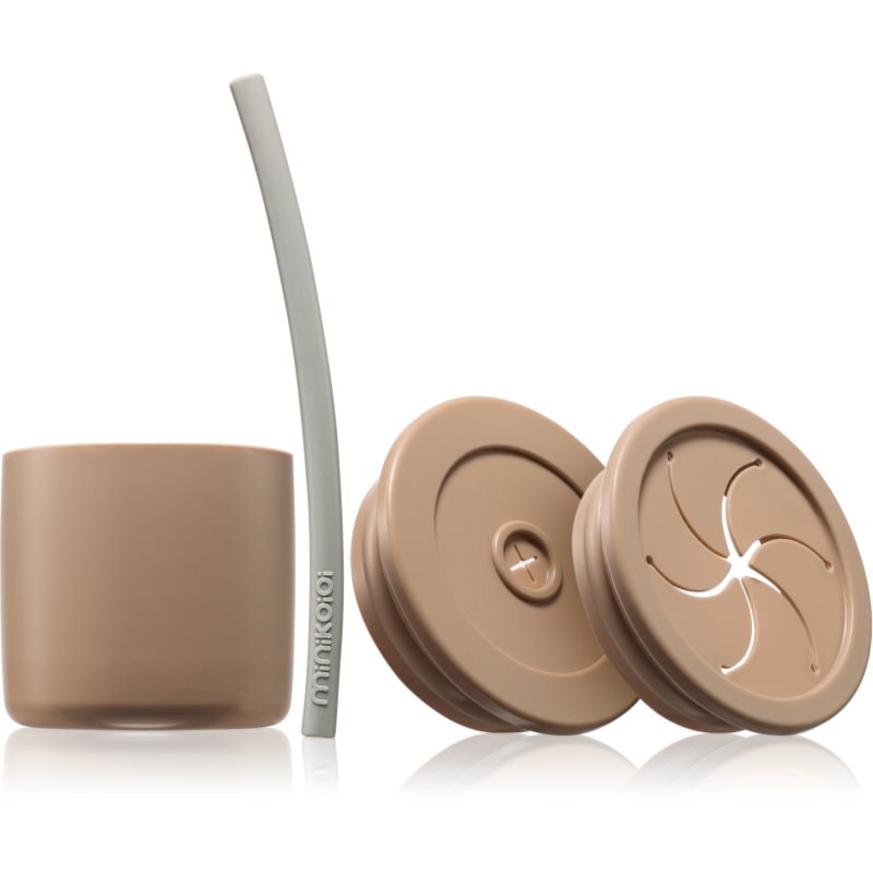 Minikoioi Sip+Snack Set комплект за хранене за деца Bubble Beige / Powder Grey - Комплект - Сравни цени от 1 магазин с безплатна доставка