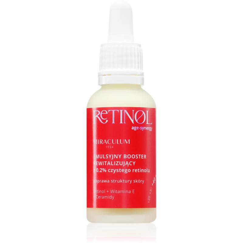 Miraculum AGE-SYNERGY RETINOL 0.2% серум против стареене и несъвършенствата на кожата с ретинол - Грижа за лице - Сравни цени от 1 магазин с безплатна доставка
