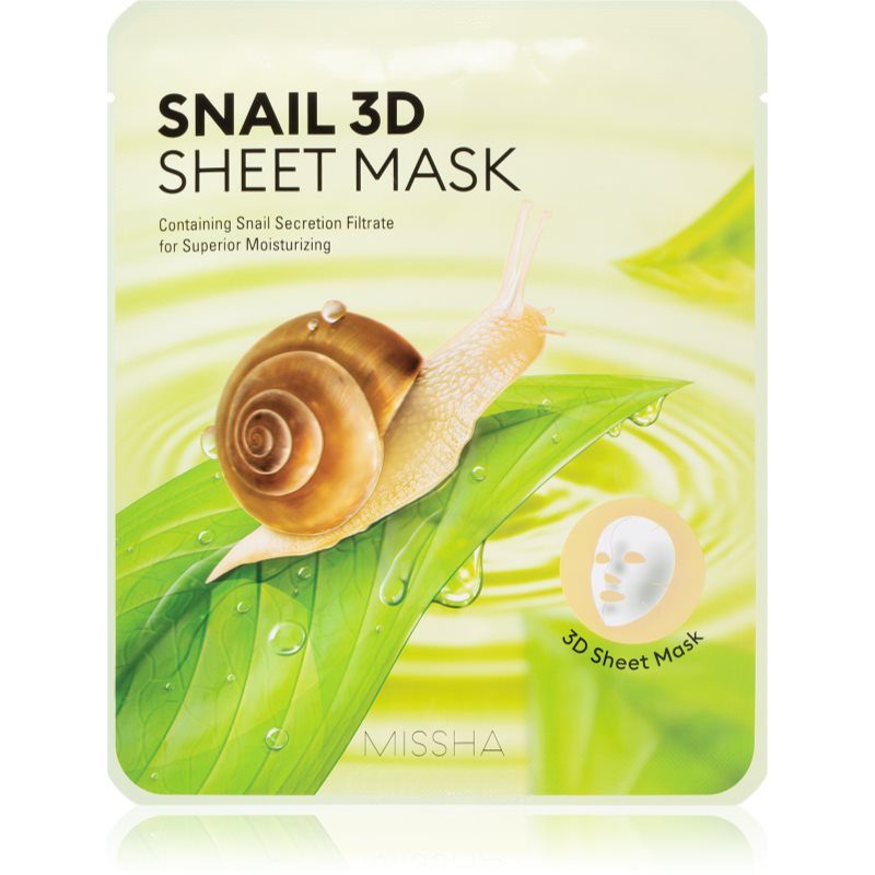 Missha Snail платнена маска с почистващ и освежаващ ефект с екстракт от охлюв - Грижа за лице - Сравни цени от 1 магазин с безплатна доставка