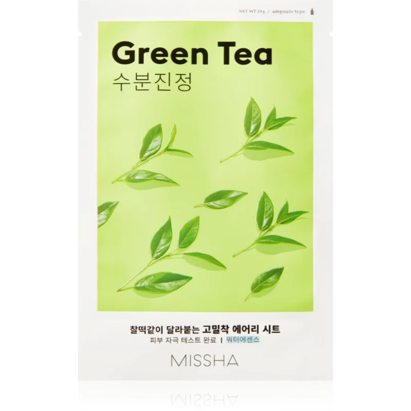 Missha Airy Fit Green Tea успокояваща платнена маска със зелен чай - Грижа за лице - Сравни цени от 1 магазин с безплатна доставка