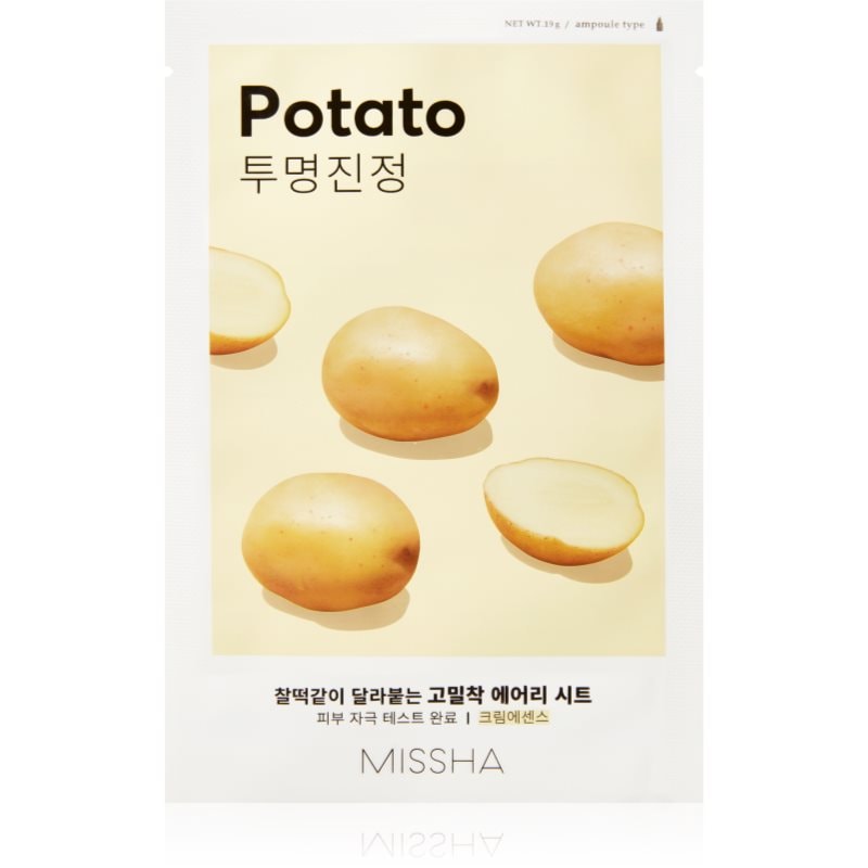 Missha Missha Airy Fit Potato изгаждаща платнена маска за озаряване на лицето - Унисекс парфюм 19мл - Сравни цени от 1 магазин с безплатна доставка