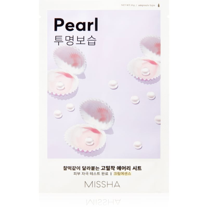 Missha Airy Fit Pearl платнена маска с озаряващ и хидратиращ ефект