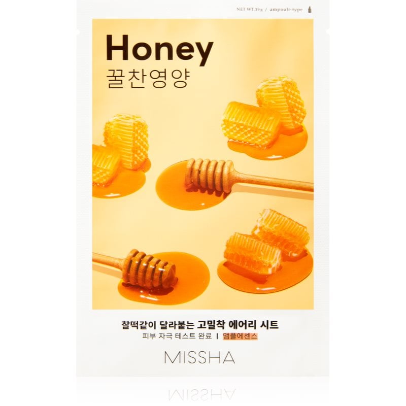 Missha Airy Fit Honey озаряваща платнена маска