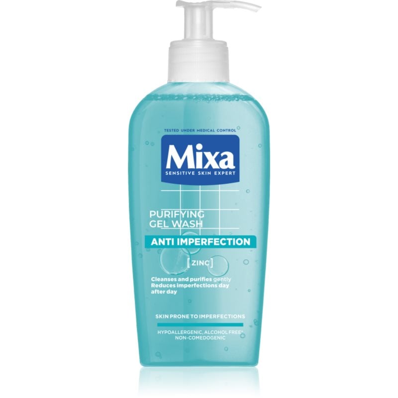 Mixa Anti-Imperfection почистващ гел за лице без сапун