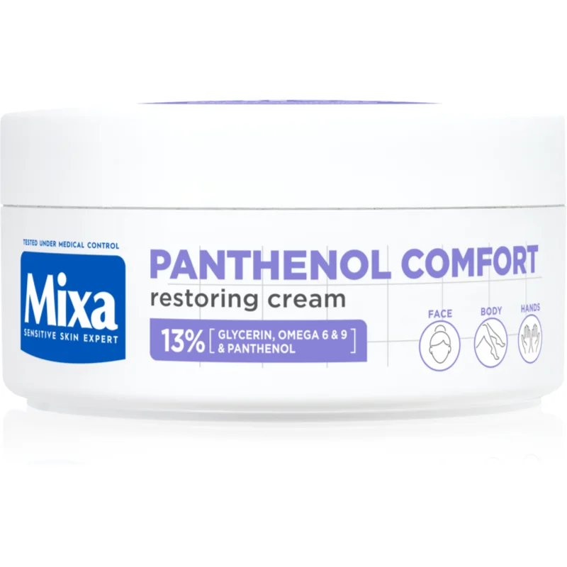 Mixa Panthenol Comfort регенериращ крем за тяло за суха към атопична кожа