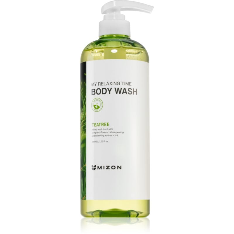Mizon My Relaxing Time Tea Tree освежаващ душ гел за проблемна и мазна кожа