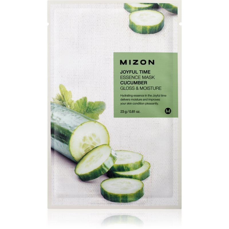 Mizon Joyful Time Cucumber платнена маска с озаряващ и хидратиращ ефект