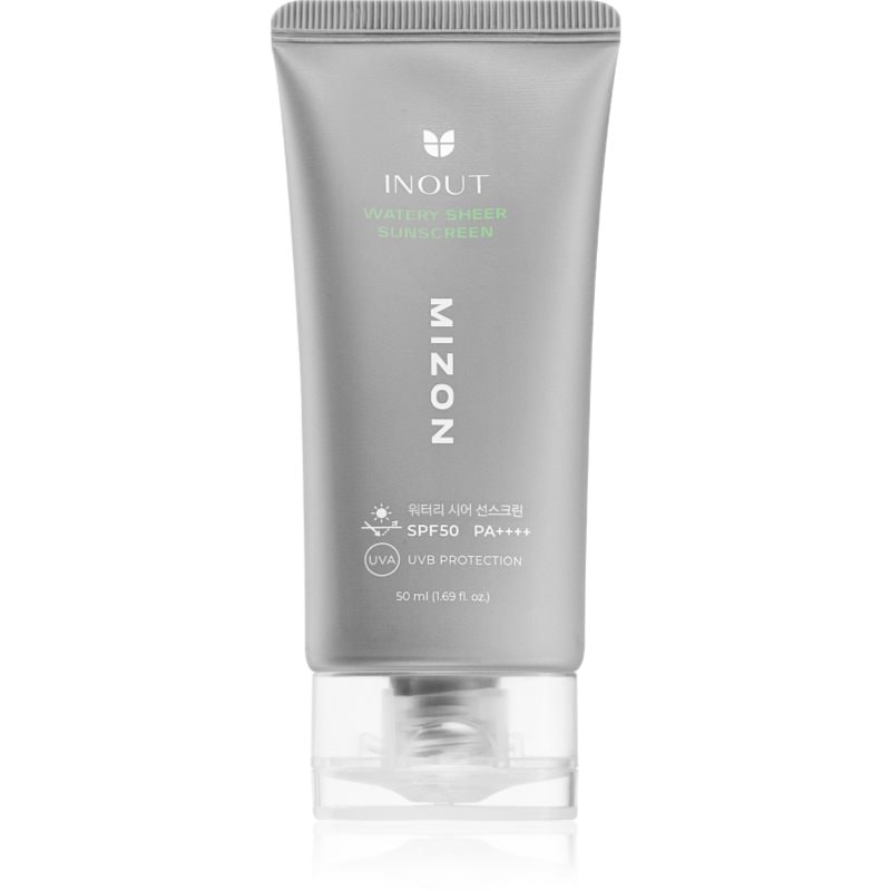 Mizon Inout Watery Sheer Sunscreen лек защитен крем за лице с хидратиращ ефект SPF 50+ - Грижа за лице - Сравни цени от 1 магазин с безплатна доставка