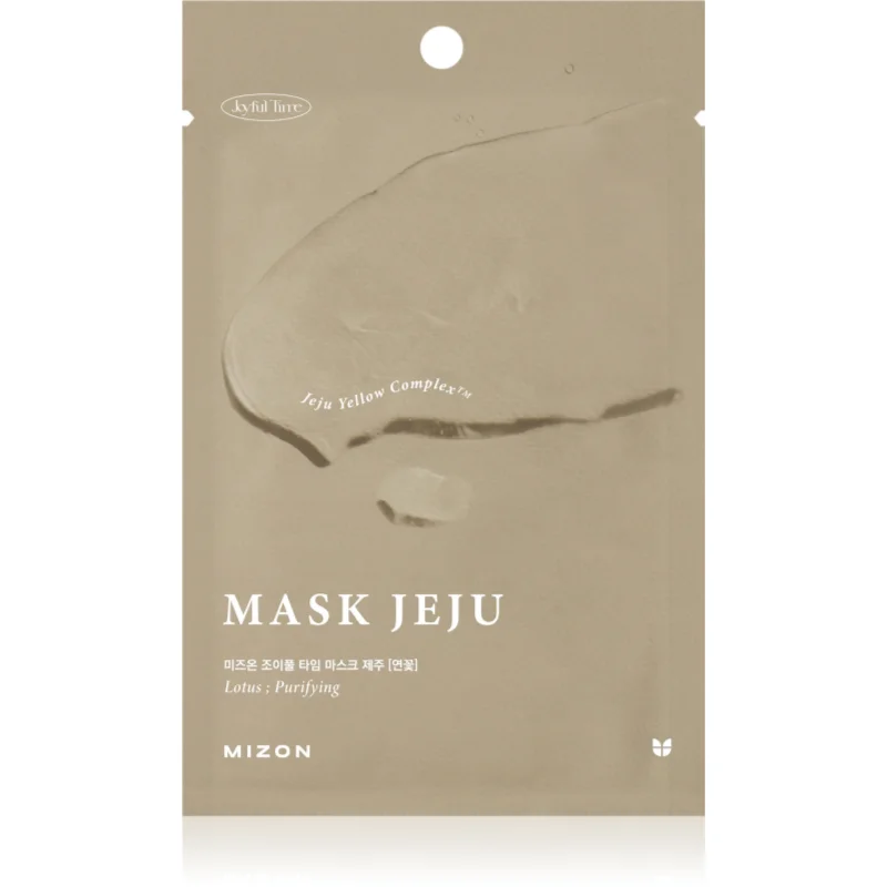 Mizon Joyful Time Jeju Lotus хидратираща платнена маска за чиста и здрава кожа на лицето