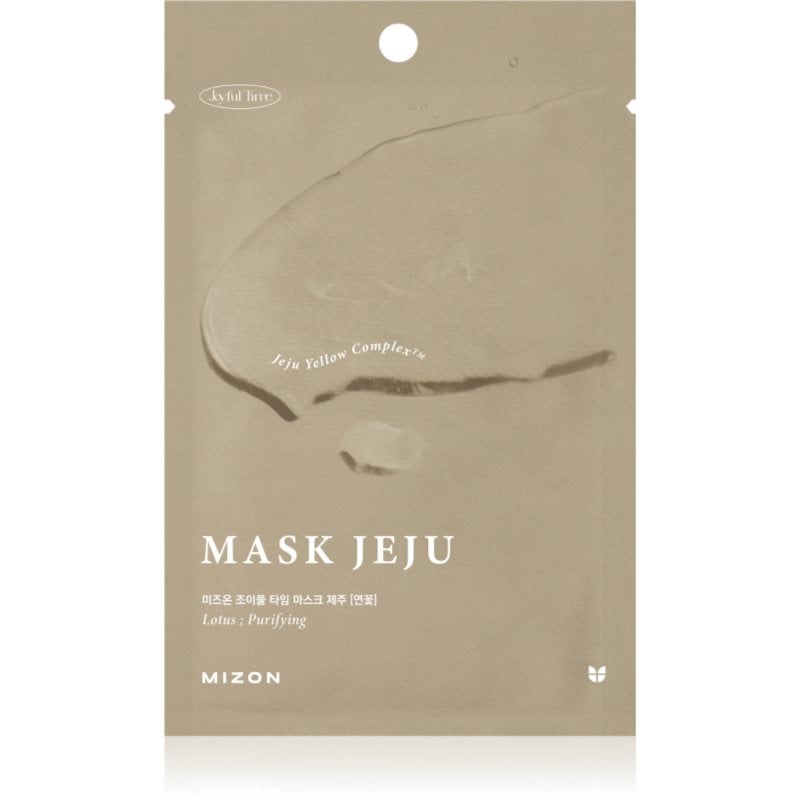 Mizon Joyful Time Jeju Lotus хидратираща платнена маска за чиста и здрава кожа на лицето