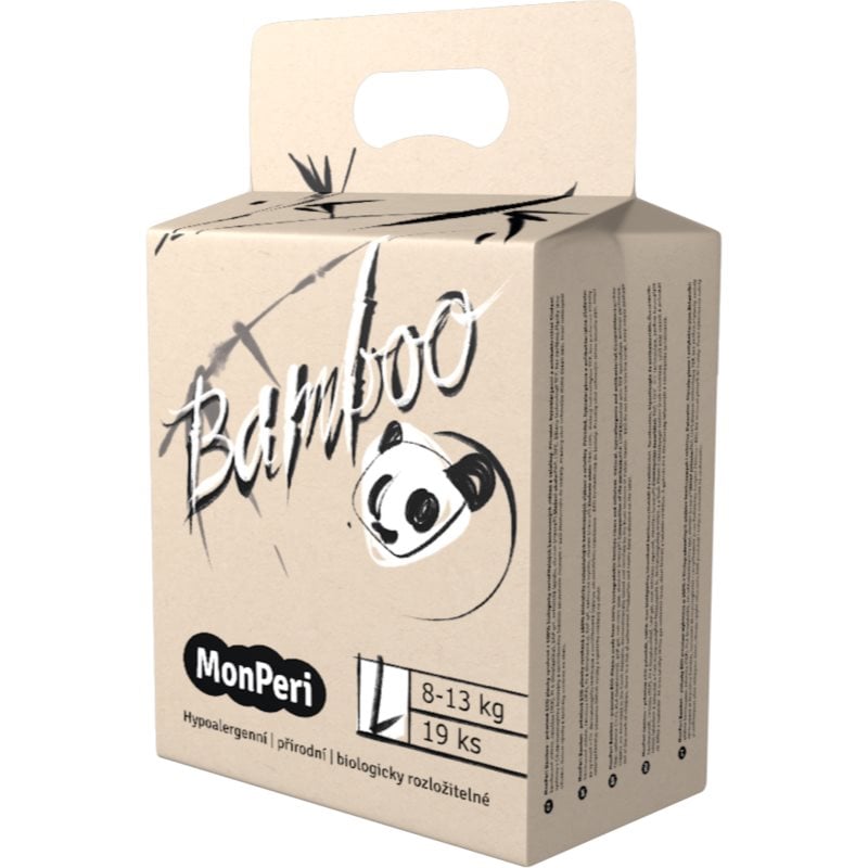 MonPeri Bamboo Size L еднократни ЕКО пелени 8-13 kg