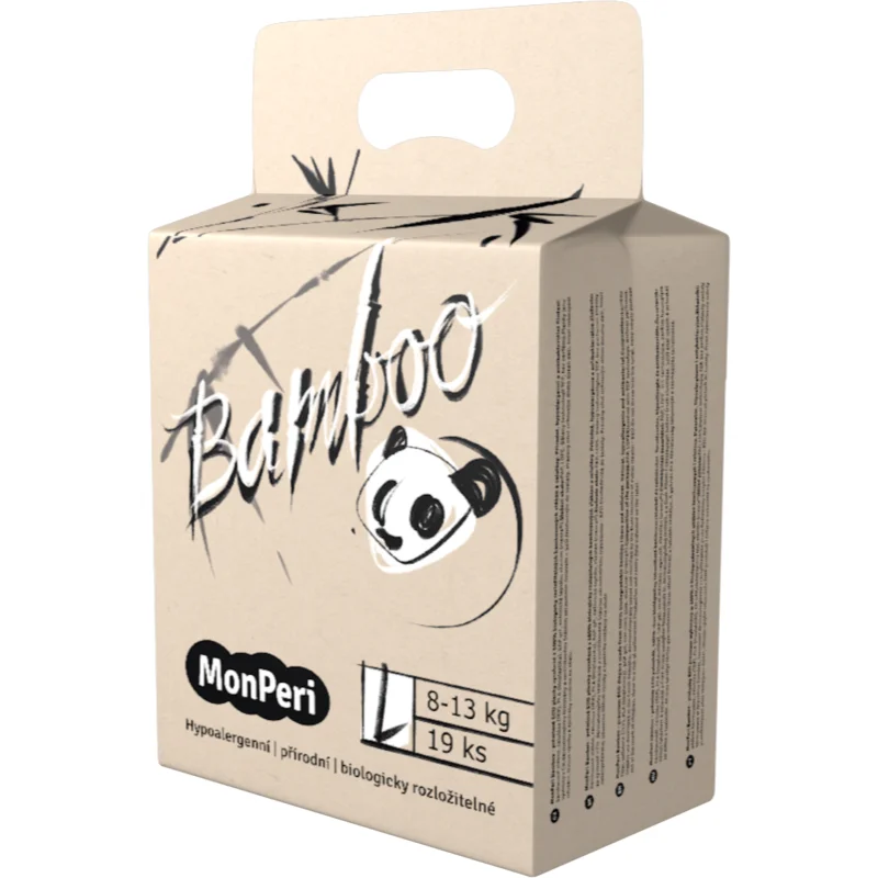 MonPeri Bamboo Size L еднократни ЕКО пелени 8-13 kg