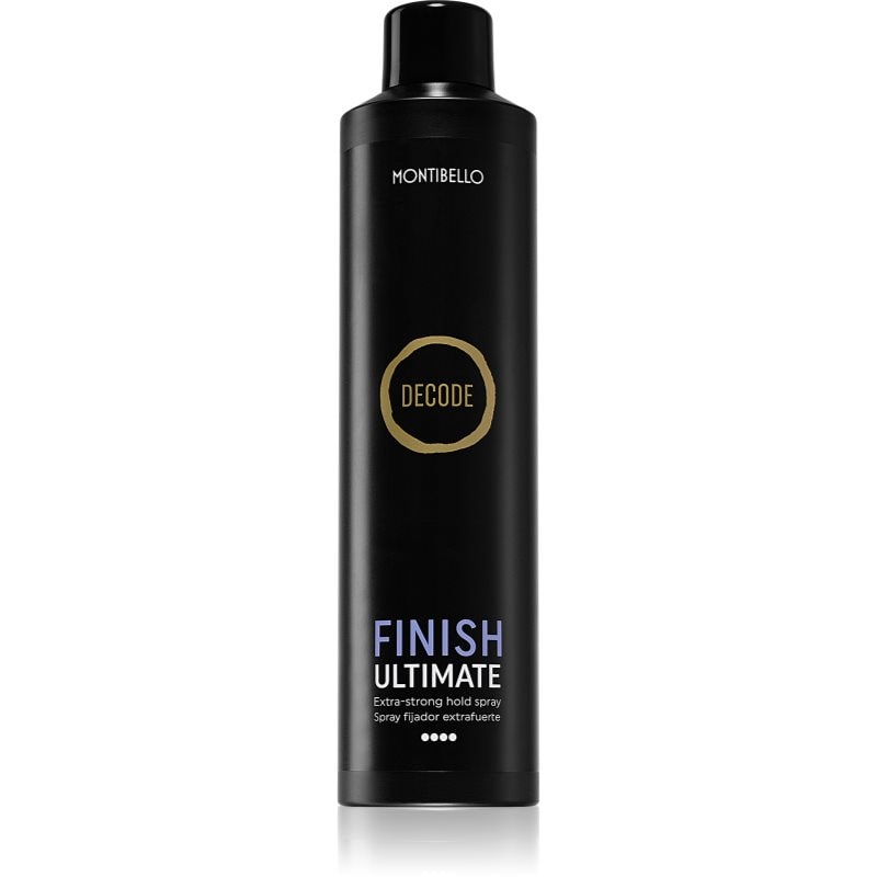 Montibello Decode Finish Ultimate Spray лак за коса с екстра силна фиксация устойчив на влагата във въздуха - Грижа за коса - Сравни цени от 1 магазин с безплатна доставка
