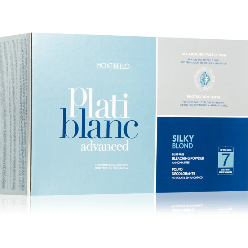 Montibello Plati blanc изсветляваща пудра с лавандула Silky Blond